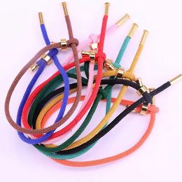 20Pcs Wholesale Multicolor Waxed Thread Cotton Cord String Strap Bracelet For Making Jewelry Findings 240315