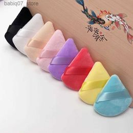 Sponges Applicators Cotton 6-piece triangular velvet powder puff mini facial makeup sponge set cosmetics puff makeup sponge dry beauty tool Q240325