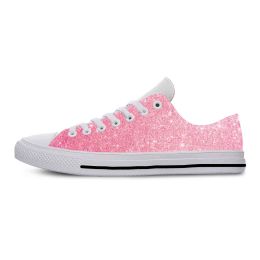 Shoes Glitter Sparkle Sparkling Glittery Pattern Galaxy Casual Cloth Shoes Low Top Comfortable Breathable 3D Print Men Women Sneakers