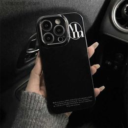 Cell Phone Cases Case for IPHONE13 13PRO 14PLUS 14PROMAX IPHONE15 15PRO 15PLUS 15PROMAX Simple Couple Black and White Anti-drop Mobile Phone CaseY240325