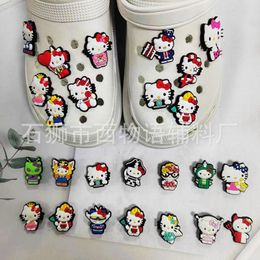 Anime charms wholesale childhood memories cats little girl friends funny gift cartoon charms shoe accessories pvc decoration buckle soft rubber clog charms