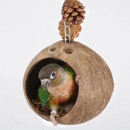 Nests Coconut Bird Nest Hanging Bird House Bird Swing Toy Parrot Bed Breeding Nestings