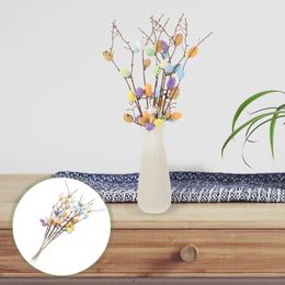 Decorative Flowers 10 Pcs Easter Branch Egg Picks Garland Basket Stems Branches Foam Artificial Adornment Party Supplies