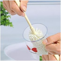 Other Baby Feeding Long Handle Sponge Wash Cup Milk Bottle Brushes Cleaner Easy To Clean Glass Insation Pot Brush Kitchen Tools 2022 Dhr0B