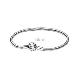 Chain Chinese Wedding Signature True Love Knot Charming Bracelet Womens True 925 Sterling Silver Original Exquisite Jewelry Snake Chain 24325