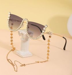 Fashion Classic Designer Sunglasses For Men Women Luxury Polarised Pilot Sun Glasses Pearl With Chain UV400 Eyewear PC Frame Polar7969531