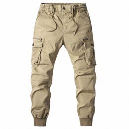 Plus Size Pantaloni cargo da uomo Pantaloni da jogging casual Cott Pantaloni da lavoro tattici da lavoro streetwear militare a figura intera J5OU #