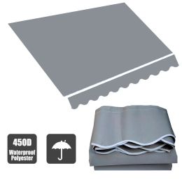 Kits Popular Grey Sun Shelt Heavy Duty 300gsm Awning Presewn Fabric Shade Cover Camper Telescopic Tent Gazebo Rainproof Cloth