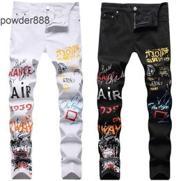 2024 New Straight Leg for Men Designer Hip Hop Fashion Mens Pants Jeans Top Quality Purple Motorcycle Cool Denim Pant 8IOT