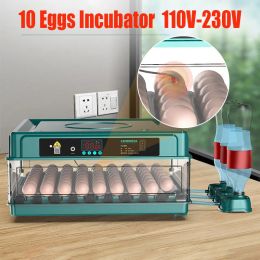 Accessories 10 Eggs Incubator Fully Automatic Turning Hatching Brooder Farm Bird Quail Chicken Poultry Farm Hatcher Turner Incubation Tool
