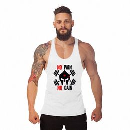 brand Gym Clothing Bodybuilding Stringer Sleevel Undershirt Fitn Mens Muscle Vest Summer Solid Cott Tank Top Men Tanktop a2KI#