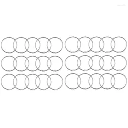 Shower Curtains YO-30 Pieces Of Curtain Ring 5Cm Inner Diameter Circle Hanging Stainless Steel Metal Hook