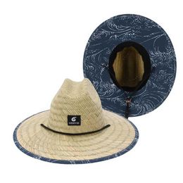 Wide Brim Hats Bucket Hats 1PC/2PCS New Womens Lifesaving Hat Summer Beach Sun Hat Outdoor Bohemian Womens Fashion Fedora Panama Hat J240325