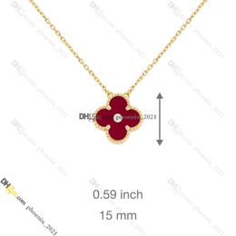 Designer Jewelry Four Leaf Clover 18K Gold Necklaces for Women Mother-of-Pearl Necklace Diamond Titanium Steel Gold-Plated Never Fade Not Allergic, Store/21621802