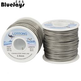 Super power 70LB368LB fishing steel wire line 7x7 strands Trace Coating Wire Leader Jigging Lead Fish Line 240313