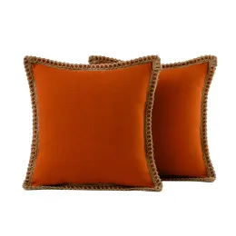 Cushion Inyahome 2pcs Set Square Throw Pillow Cover Super Soft and Luxury Decor Euro Pillowcase Throw Cushion Cover Modern Pillowcase