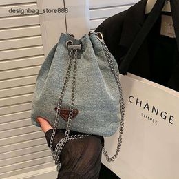 Bucket Bag Fashion Brand Women's New Popular Dign Bags Womens Denim Crossbody Bucket