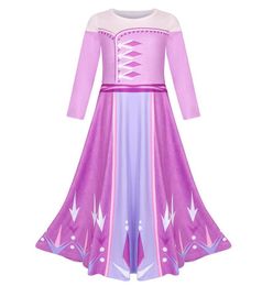 Frozen 2 Dresses For Girl Lace Princess Costume Carnival Christmas Children Elza Snow Queen Birthday Frock Kid Up Disguise Tunic C5870233