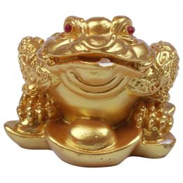 Decorative Figurines Chinese Feng Shui Money Lucky Fortune Wealth Frog Toad Coin Home Decoration Office Gifts Gold