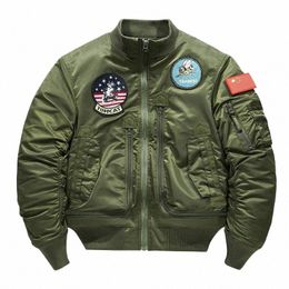 men MA1 Jacket Winter Outdoor Thick Quality Nyl American Military Uniform Aviator Women Coat Male Bomber Flight Jacket V0UP#