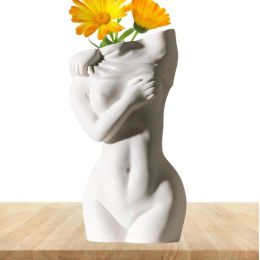 Vases Female Body Vase Modern Ceramic Vase Decoration Multifunction Aesthetic Flower Pot For Flowers Pens Stationery Home Decor
