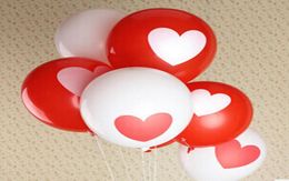 Eternal Love heart baloon 100piecelot 12inch red and white Colour round balloons 100 latex Balloons9328564