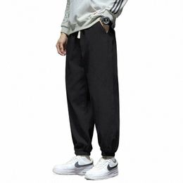 spring Autumn Joggers Men Jogging Sweatpants Sportswear Knit Tracksuit Sports Pants Trousers Fi Patchwork Wide Leg Clothing w5lA#