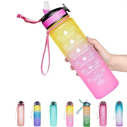 Water Bottles Bottle With Straw Sport For Children Bpa-Free Leakproof Drinking 1000ml Outdoor Travel Cycling Cups