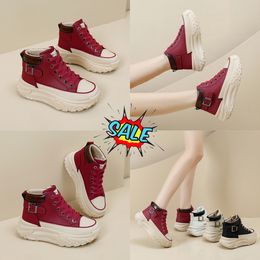 High top shoes spring and autumn vintage women's shoes thick soled small white shoes leisure sports board shoes GAI SIze EUR 35-40