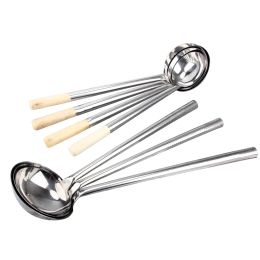 Utensils Long Handle Shovel Cooking Pot Turner Stainless Steel Spatula Turners Kitchen Cooking Utensils Cookware Tools Soup Spoon wok