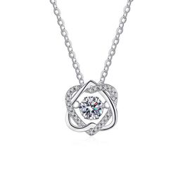 Wholesale Low Price moissanite chain Solid 925 Silver vvs moissanite pendant Diamond Necklace for Women