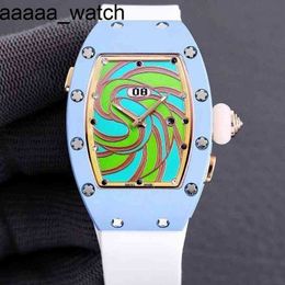 Wristwatch RichardMill Luxury Mechanical Watches Business Leisure Rms037 Fully Automatic Mechanical Ceramic Case Tape Womens