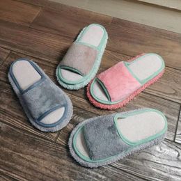 Slippers 2024 249 Winter Home Plush Women Autumn Soft Warm Cotton Shoes Guest Men Slides House Indoor Floor Bedroom Flip Flops 23504