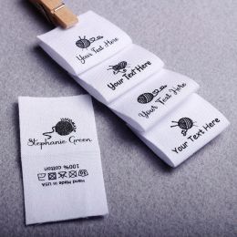 accessories 30*60mm Cotton With Logo or Text Sewing accessori Label,tags for knitted things,Custom,Personalizada,handmade label,gift tags