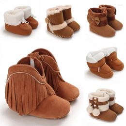 Boots VALEN SINA Winter Baby Cute Shoes Brown Boys And Girls Walking Preschool Comfortable Soft 0-18M Born Warm Knitted