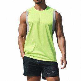 men's Summer Quick Drying Gym Mesh Sleevel T-Shirt For Men Tank Tops Workout Fitn Singlets Sport Vest Men Clothing n0TQ#