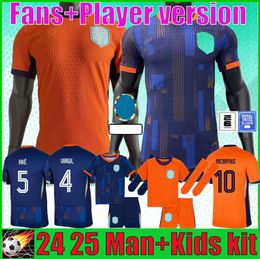 24 25 Netherlands MEMPHIS European Cup HoLLAnd Club Soccer Jersey 2024 Euro Cup JONG VIRGIL DUMFRIES BERGVIJN Football Shirt Men Kids Kit Set Home Away MEMPHIS XAVI