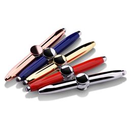 Multi Function Pens LED Ballpoint Pen Multi Function Spinning Rotating Gyro Decompression Toy Gift Custom Logo