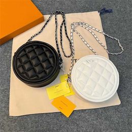 16% OFF Designer bag 2024 Handbags Xiaoxiangfeng Womens Small Round Fashionable and Versatile Round Cake Autumn Lingge Chain Crossbody Trendy