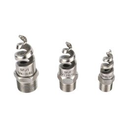 Sprinklers 316 Stainless Steel Spiral Jet Nozzle Industrial Spray Dust Remove Nozzle Male Thread Full Cone Spiral Nozzle for Garden 5 Pcs