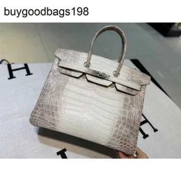 Designer Bag Himalayans Handbags Genuine Leather Bk Nile Crocodile Full Hand Sewing Luxury Womens Portable Large Capacity Classical Larger