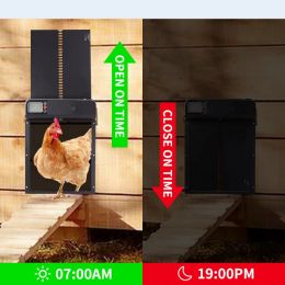 Accessories Chicken Coop Door Timer Automatic Intelligent Chicken House Door AntiPinch Induction Waterproof Electric Poultry Gate For Farm