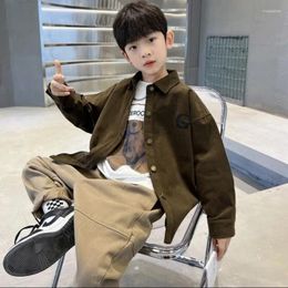 Clothing Sets Spring Autumn Fashion Boys Casual Kids Knit Korea Shirt Coat TShirt Loose Pants Children 3Pcs Suits