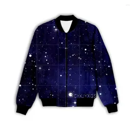 Men's Jackets Phechion Men/Women Starry Sky 3D Printed Jacket Fashion Streetwear Men Loose Sporting & Coat M60