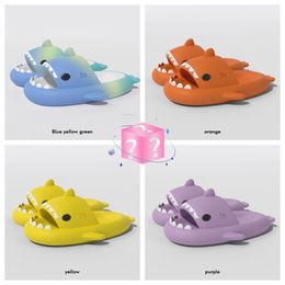 GAI slippers women a feeling on cotton sandals for men sweet Couple's Simple cute shark women's summer comfortable Anti slip Resistant Simplicity pure Colour child