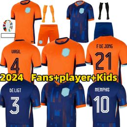 2024 Netherlands MEMPHIS Euro Cup Soccer Jersey European JONG VIRGIL DUMFRIES BERGVIJN Shirt KLAASSEN BLIND DE LIGT Men Fans Player version Kids Jersey