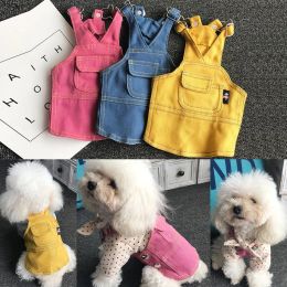 Dresses Cute Jeans Skirt Female Dog Dress Summer Onepiece Dress Pomeranian Dog Clothes Puppy Skirt Denim Clothes For Dogs Pet Chihuahua