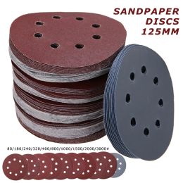 Schuurschijven 100 Pcs 5" 125mm 8 Hole 803000 Grit Sanding Discs Paper Orbit Sander Pad Hook Loop Polishing Pads