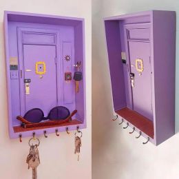 Frame TV Series Friends Keychain Monica Purple Door Hanger Handmade Yellow Wood Photo Frames Home Decoration Wall Decorate Collectible
