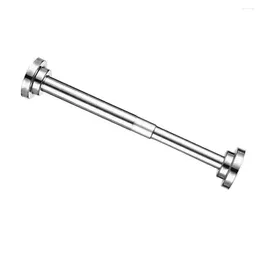 Shower Curtains Curtain Rod Hole-free Nonporous Wardrobe Pole Stainless Steel Clothing Drying Retractable Clothes Rail